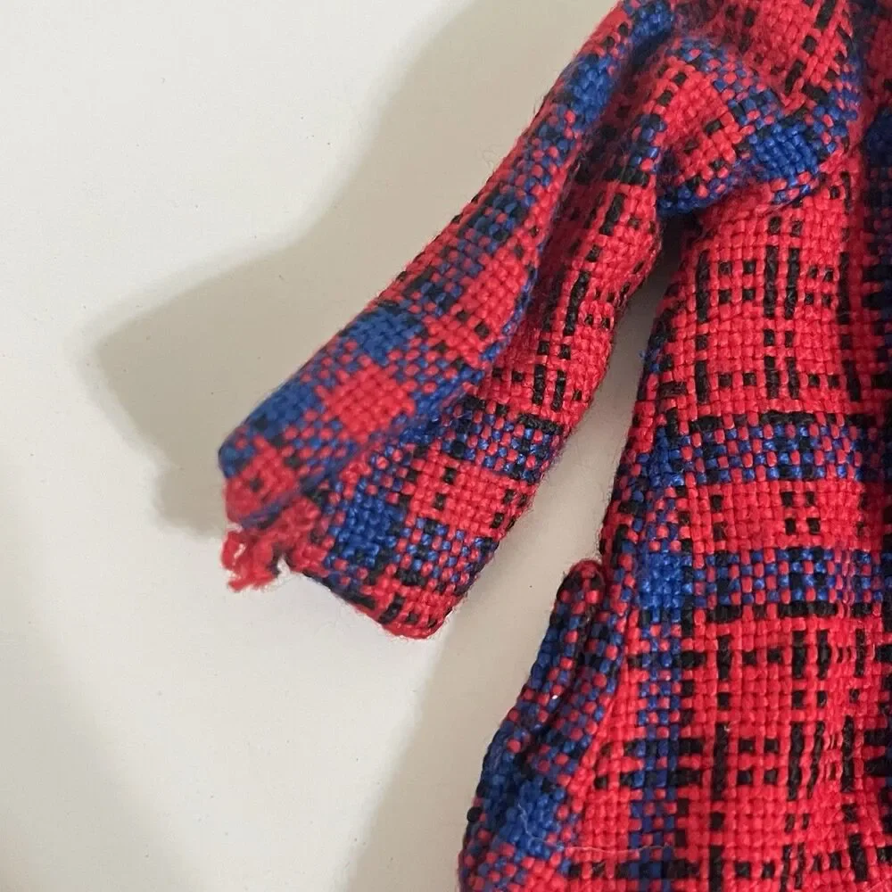 Vintage Remco Libby Littlechap Doll Clothes Red Plaid Coat and Skirt Japan